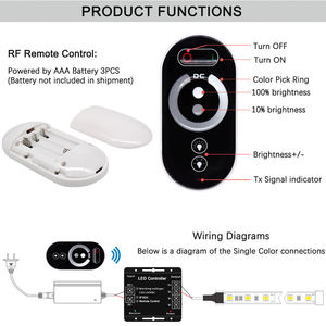 ホット<span class=keywords><strong>LED</strong></span>コントローラー タッチシリーズ <span class=keywords><strong>LED</strong></span>コントローラー 室内装飾 調光調整 12V 24V 単色COB <span class=keywords><strong>LED</strong></span>ストリップライトコントローラー - Product Image 5