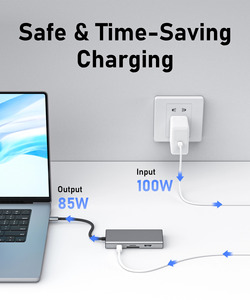 Estación de acoplamiento <span class=keywords><strong>USB</strong></span> C PULWTOP A Adaptador HDMI dual, con HDMI dual, <span class=keywords><strong>Ethernet</strong></span>, PD compatible con Dell XPS 13/15, <span class=keywords><strong>Lenovo</strong></span> Yoga, etc. - Product Image 5