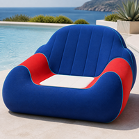 Chaise longue gonflable de piscine en tissu PVC de qualité supérieure, radeau aquatique pour adultes, plage d'été, piscine