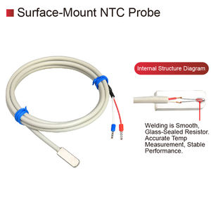 مسبار مستشعر حرارة NTC <span class=keywords><strong>10K</strong></span> 50K مقاوم للماء غاطس للأحواض ودفيئة وسطح الطعام مستشعر حرارة - Product Image 4