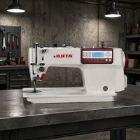 Machine à coudre industrielle à point noué haute vitesse JT-F7M avec double moteur pas à pas, aiguille simple, pour usine de confection