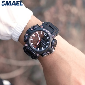 Montre de sport numérique SMAEL 8053, nouveau design, avec alarme et chronomètre, résistante à l'eau 50 bars, montre tendance pour homme - Product Image 5