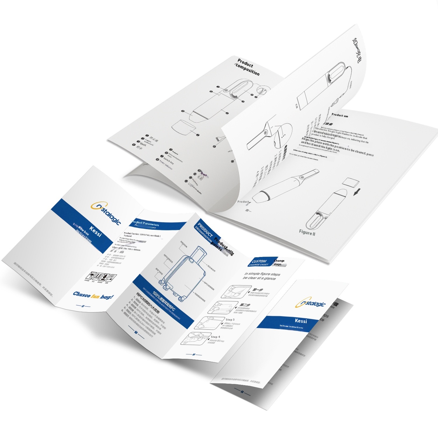 Wholesale Customized Folding Brochure Black and White Kraft Paper Cardboard Offset Art Paper Color Printing