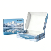 Boîte d'expédition en carton ondulé personnalisée à faible MOQ avec laminage mat et doublure en mousse gaufrée pour l'envoi postal et les commandes mobiles