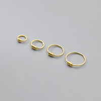 6-12mm gros Piercing bijoux printemps oreille os Clip boucles d'oreilles 925 argent Sterling plaqué or Helix Tragus Cartilage boucles d'oreilles