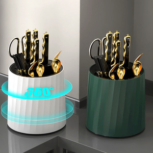 Support rotatif pour couteaux Yongkang, type rond sur pied, plateau tournant à 360 degrés, organiseur de rangement pour armoires de cuisine - Product Image 1