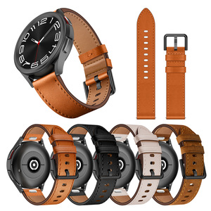 Bracelet en cuir véritable de qualité supérieure 20mm 22mm pour <span class=keywords><strong>Samsung</strong></span> Galaxy Watch 7 6 5 4 Garmin <span class=keywords><strong>fitbit</strong></span> Huawei Smart Watch Band - Product Image 1