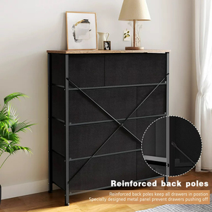 Luxus Holz-MDF modern weiß schwarz rustikal braun Tallboy Massivholz-Aufbewahrungsbox mit breiten Schubladen Kommode Holz Luxus - Product Image 3