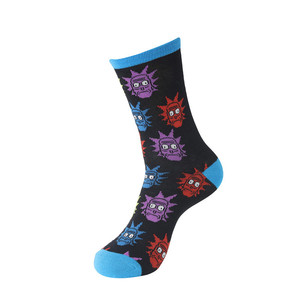 funky graciosas moda novedad tripulación hombres mujeres algodón cómics rick y morty alegres guays dibujos animados calcetines - Product Image 5