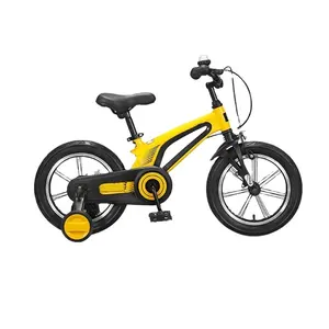 TUOBU 2023売れ筋14インチイエローロイヤルスタイルマグネシウム合金フレーム、3〜8歳の子供用自転車滑り止めホイール
