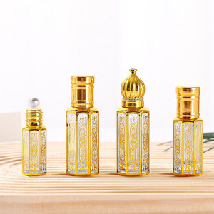 Vente en gros 3ml 6ml 10ml RecyclableSmall Rouleau de musc doré de Dubaï sur verre Mini vaporisateur de parfum Rouleau d'huile essentielle sur bouteille - Product Image 4