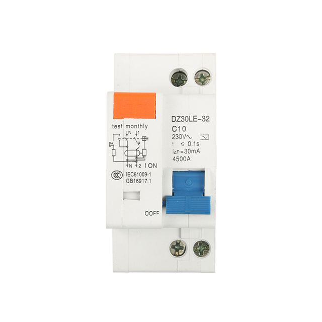 DZ30LE-32 1P+N 230V 220V 50HZ/60HZ Residual Current Circuit Breaker With Over Current and Leakage Protection RCBO