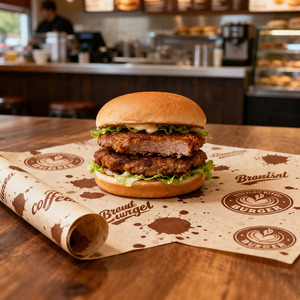 Ăn uống xe của nhà hàng thực phẩm giấy mỡ rào cản bánh sandwich gạo bóng Hamburger gà cuộn sáp bọc - Product Image 1