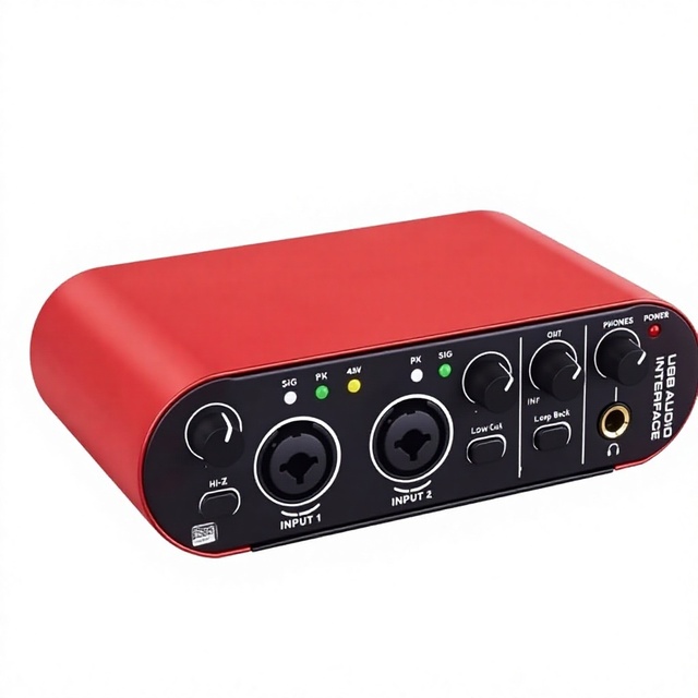 SJYDUBE 2-Channel USB Audio Interface 20Hz HiFi Sound Quality for Computers Smartphones Tablets Recording Guitarists & Vocalists