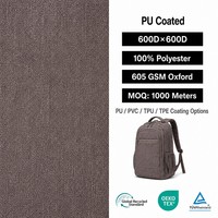 Tissu Oxford enduit de Cordura cationique OEKO-TEX 600D écologique, résistant aux déchirures, en polyester, pour tentes et sacs d'extérieur