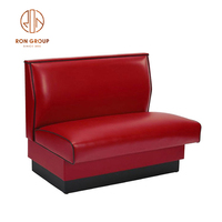 Meubles commerciaux de style moderne sur mesure pour discothèque, bar, pub, restaurant, couleur rouge, canapé individuel, banquette en cuir PU