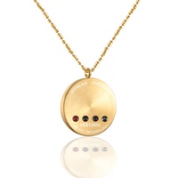 Pendentif Énergétique Scalaire Quantique en Acier Inoxydable Plaqué Or et Argent avec Sertissage Clos pour Cadeau - Vente en Gros