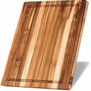 Tabla de cortar de teca cuadrada de madera maciza, gruesa y duradera para uso en la cocina - Product Image 1