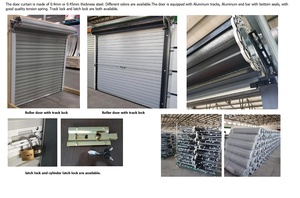 Porte à enroulement isolée en alliage d'aluminium HX DOORS, résistante aux ouragans et au feu 3H, <span class=keywords><strong>prix</strong></span> de gros usine pour devantures de magasins - Product Image 4