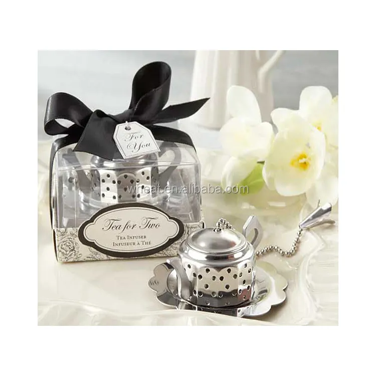 Wedding Favors Tea for Two Teapot Tea Infuser