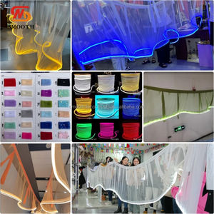 Rideau de plafond en acrylique lisse, voile de rideau de plafond, bande lumineuse, décoration de mariage, durable, luxueux - Product Image 4