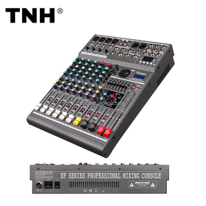 Console de mixage <span class=keywords><strong>DJ</strong></span> professionnelle 8 canaux TNH EF08 / Table de mixage audio USB <span class=keywords><strong>avec</strong></span> alimentation fantôme 48V et 36 effets DSP pour spectacles sur scène et concerts en direct - Product Image 1