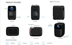 Proyektor baterai isi ulang bawaan sistem Android 2025 baru untuk rumah dan berkemah luar ruangan - Product Image 5