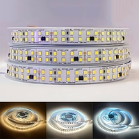 Bande lumineuse LED double rangée 2835 AC220V 240 LED/M IP20, éclairage haute luminosité, flexible et souple pour la décoration intérieure