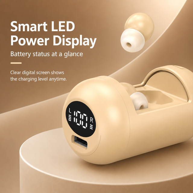 DH79 Invisible for Earbuds 2026 In-Ear Mini Model for 5.4 Voice Control Digital Display Noise-Canceling Ultra-Long Life