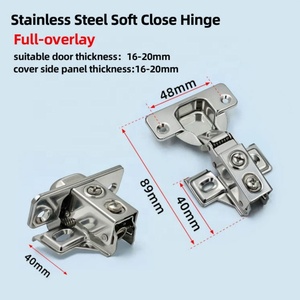 Modern Style Stainless Steel Short Arm Concealed Hinge Soft Close Hydraulic Kitchen Cabinet Hinges for Living Room American - Product Image 4