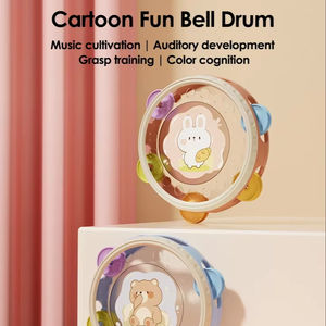 1 Uds. Juguete de tambor de campana de bebé de plástico suave para niños juguete de entrenamiento sensorial para viajar y <span class=keywords><strong>comer</strong></span> aplaudir con atención de sonido - Product Image 2