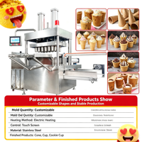 Machine industrielle YH pour la fabrication de cornets de gaufres comestibles, de gobelets à thé et de biscuits