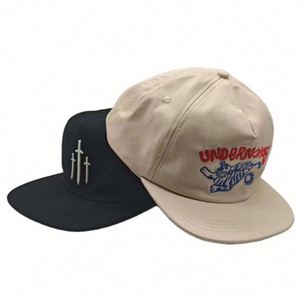 Gorras Planas de Algodón al por Mayor con Bordado Personalizado y Cierre a Presión - Product Image 1