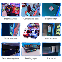 Máquina de Juego Arcade de Carreras de Velocidad Operada con Monedas, con 1 Año de Garantía, en Inglés, Equipo de Entretenimiento para Interiores