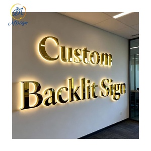 Ngoài trời Tùy Chỉnh LED Backlit dấu hiệu cửa hàng tường <span class=keywords><strong>3D</strong></span> logo phía trước dấu hiệu LED chiếu sáng trở lại ánh sáng kênh thư ký cho doanh nghiệp - Product Image 4