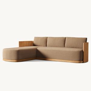 Juego de Muebles de Exterior de Lujo de Bali, Indonesia, Sofá Seccional de Teca para Todo Clima con Chaise Longue - Product Image 2