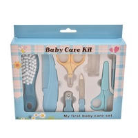 Produits pour bébés nouveau-nés en gros Ensemble de manucure pour bébé en plastique comprenant un thermomètre et un coupe-ongles/ciseaux Ensemble de soins pour bébé