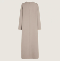 Robe Abaya unie à devant ouvert pour femme avec ensemble hijab assorti, robe maxi musulmane modeste pour femme