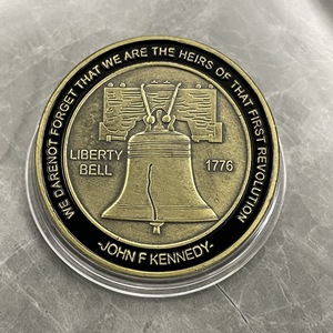1776 Pièce de serpent américain Ne marchez pas sur moi Liberty Bell JFK Challenge Coin Bronze - Product Image 3