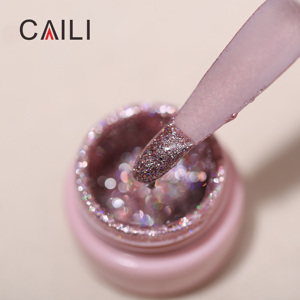 Hochwertiger Disco Flash <span class=keywords><strong>Glitter</strong></span> Gel Lack mit funkeln dem glänzendem Effekt Profession elles <span class=keywords><strong>Nail</strong></span> Art Design Einfache Anwendung - Product Image 5