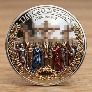 Monete Commemorative 2026 Nuove e di Tendenza per Siti Web Indipendenti: Resurrezione/Crocifissione in Ferro, Stampabili e Personalizzabili, Direttamente dalla Fabbrica - Product Image 2