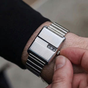 Reloj cuadrado plateado personalizable CILOA para hombre, moderno, a la moda, informal, nuevo estilo 2026, reloj de cuarzo impermeable para hombre - Product Image 1