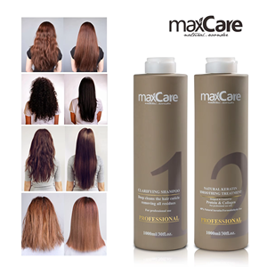 Traitement hydratant et nourrissant à la kératine brésilienne, shampoing nettoyant et kit pour cheveux frisés et abîmés - Product Image 6