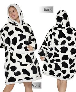 Cá nhân hoá tùy chỉnh in quá khổ flannel lông cừu bò mô hình chăn Áo <span class=keywords><strong>Sherpa</strong></span> Áo Thun - Product Image 4