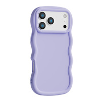 Coque personnalisée en TPU souple à bords ondulés pour iPhone 17, 16, 15 Pro Max – Étui de protection mignon pour téléphone portable