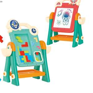 Kinder <span class=keywords><strong>2</strong></span> in 1 Multifunktions-Mal tisch Spielzeug Puzzle Bausteine Spiel Kinder Musik Farbe Zeichenbrett - Product Image 1