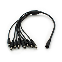 Câble adaptateur répartiteur d'alimentation CC professionnel 1 à 8, 5,5x2,1 mm, concentrateur de distribution d'alimentation multi-canaux pour DVR CCTV