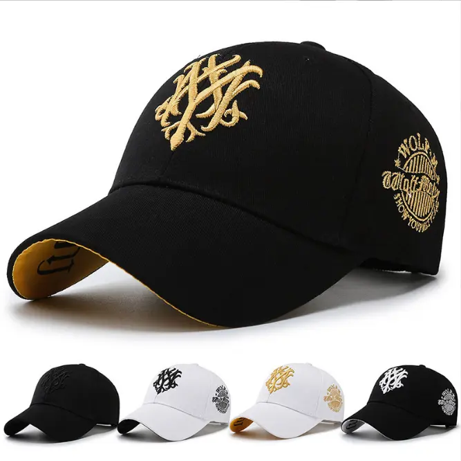 Men's baseball cap four seasons embroidered letters sun shading sports fashion cotton hat and cap