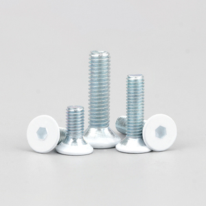 Trắng sơn mài chìm đầu ổ cắm Nắp vít m3m4m5m6 gb7991 mạ kẽm hình lục giác nắp phẳng đầu vít máy - Product Image 6