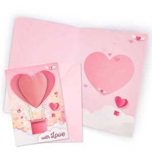 YALONG Wholesale Eco-Friendly Uv Printing Paper Greeting Valentine's Day Greeting Cards With Envelopes